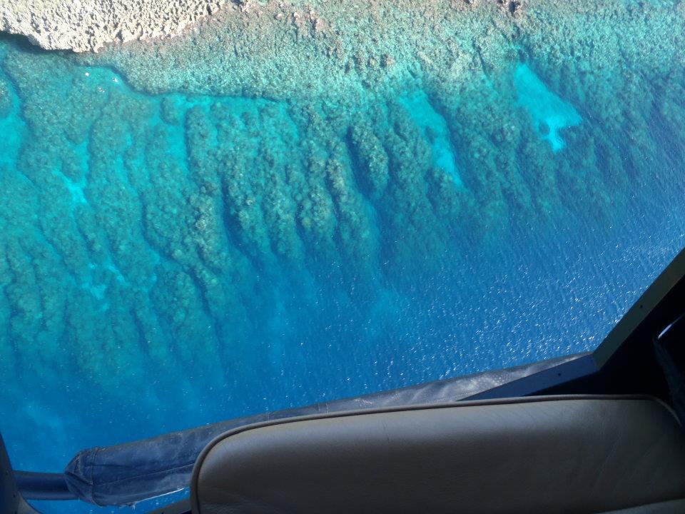 West Bay Reef from a Helicopter